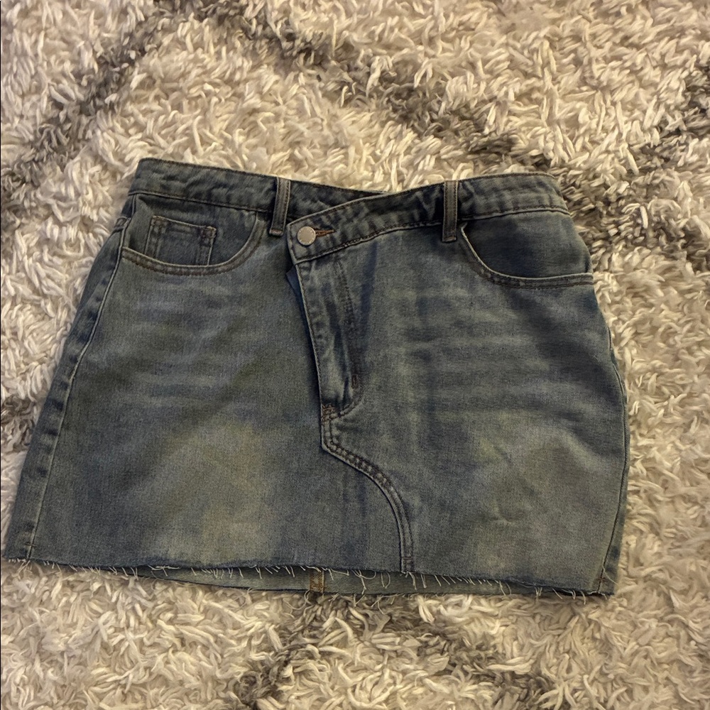 SHEIN Blue Denim Pencil Skirt